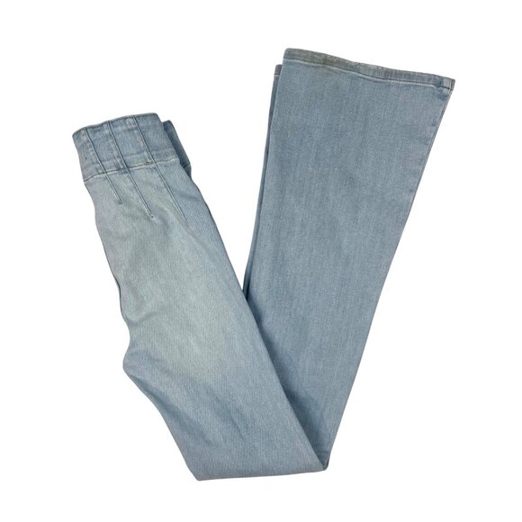 We The Free People Jayde Flare Jeans Size 25 Waist High Rise WashedOut OB1184972 - Picture 3 of 14